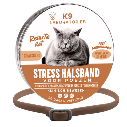 Stress halsband - met feromonen - voor kalmte, rust en balans bij katten