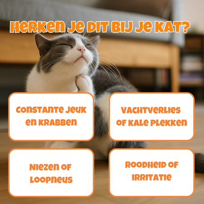 Contrallergy - stop krabben en likken n.a.v. seizoensallergie of intoleranties bij je kat