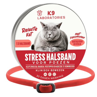 Stress halsband - met feromonen - voor kalmte, rust en balans bij katten