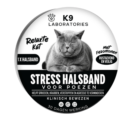 Stress halsband - met feromonen - voor kalmte, rust en balans bij katten