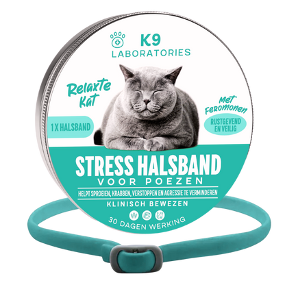 Stress halsband - met feromonen - voor kalmte, rust en balans bij katten