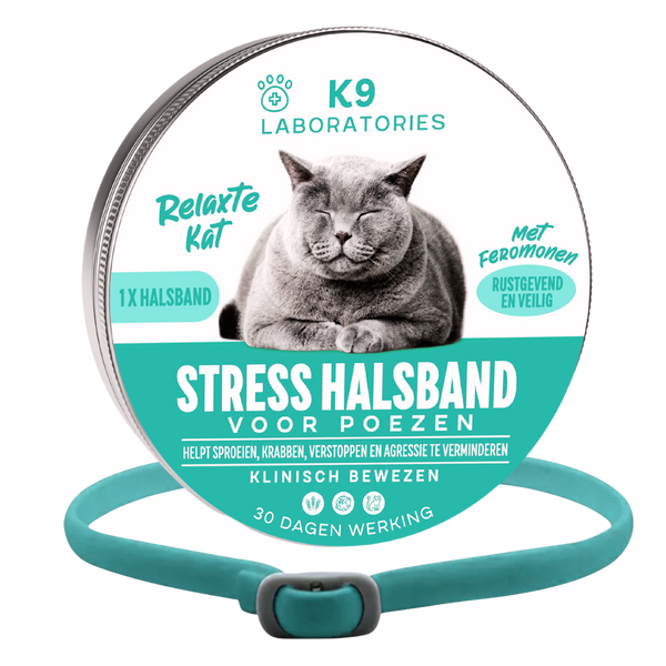 Stress halsband - met feromonen - voor kalmte, rust en balans bij katten