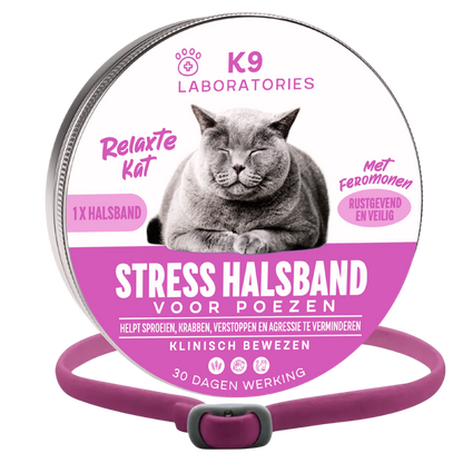 Stress halsband - met feromonen - voor kalmte, rust en balans bij katten