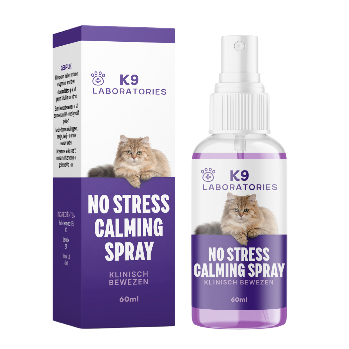 No Stress Calming spray - haalt de scherpe randjes eraf bij onrustige katten