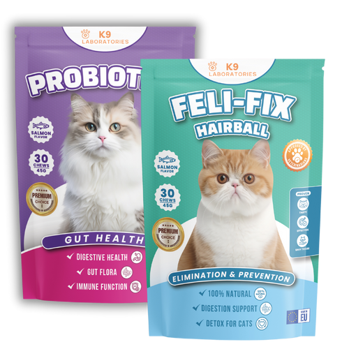 K9 Laboratories DarmBalans Pakket - Supplement voor spijsvertering & haarballen kat